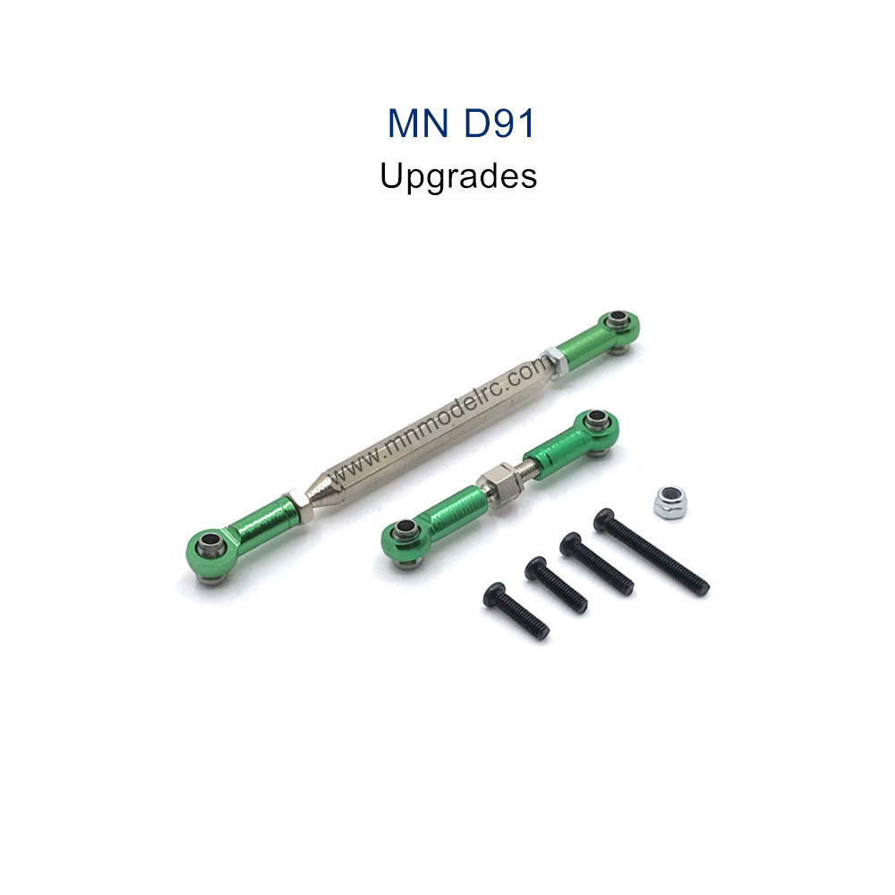 MN MODEL MN91 Upgrade parts Steering and Servo Connect Rods green
