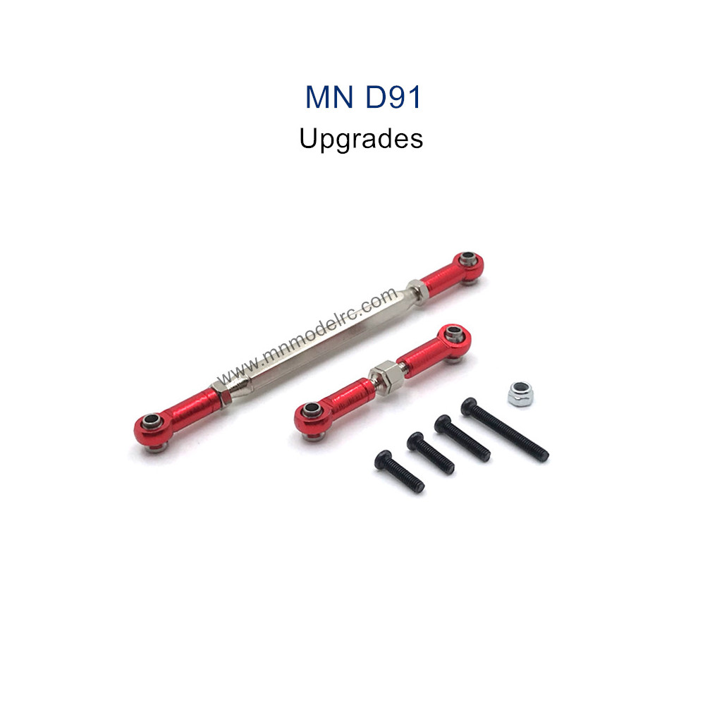 MN MODEL MN91 Upgrade parts Steering and Servo Connect Rods red