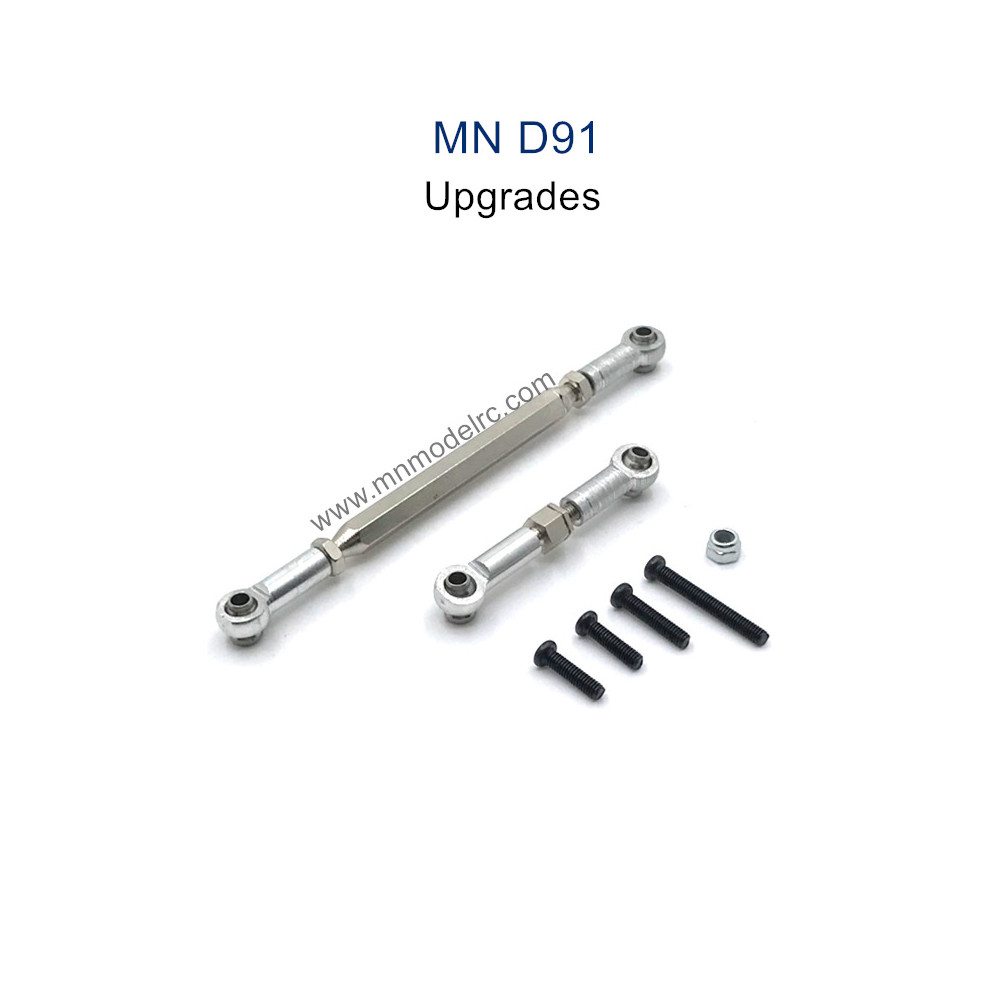 MN MODEL MN91 Upgrade parts Steering and Servo Connect Rods silver