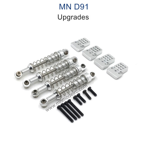 MN MODEL MN91 Upgrade parts Metal Shock and Seat silver