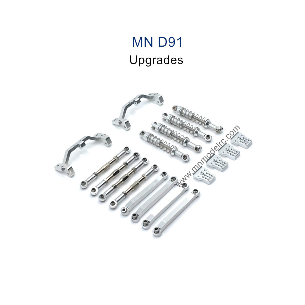 MN MODEL MN91 Upgrade parts Shock Connect Rods and Fixing Seat silver
