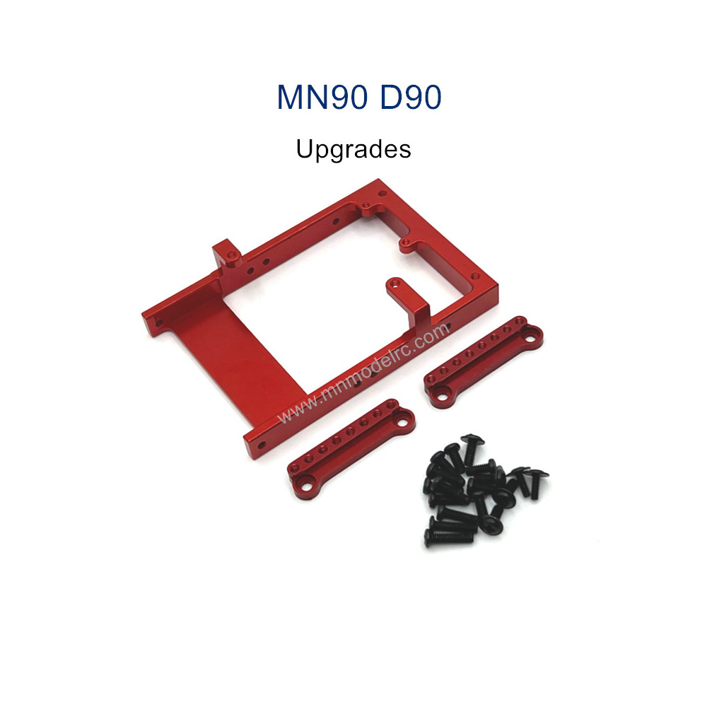 MN MODEL MN-90 Upgrade Parts Servo Holder and Shock Seat red