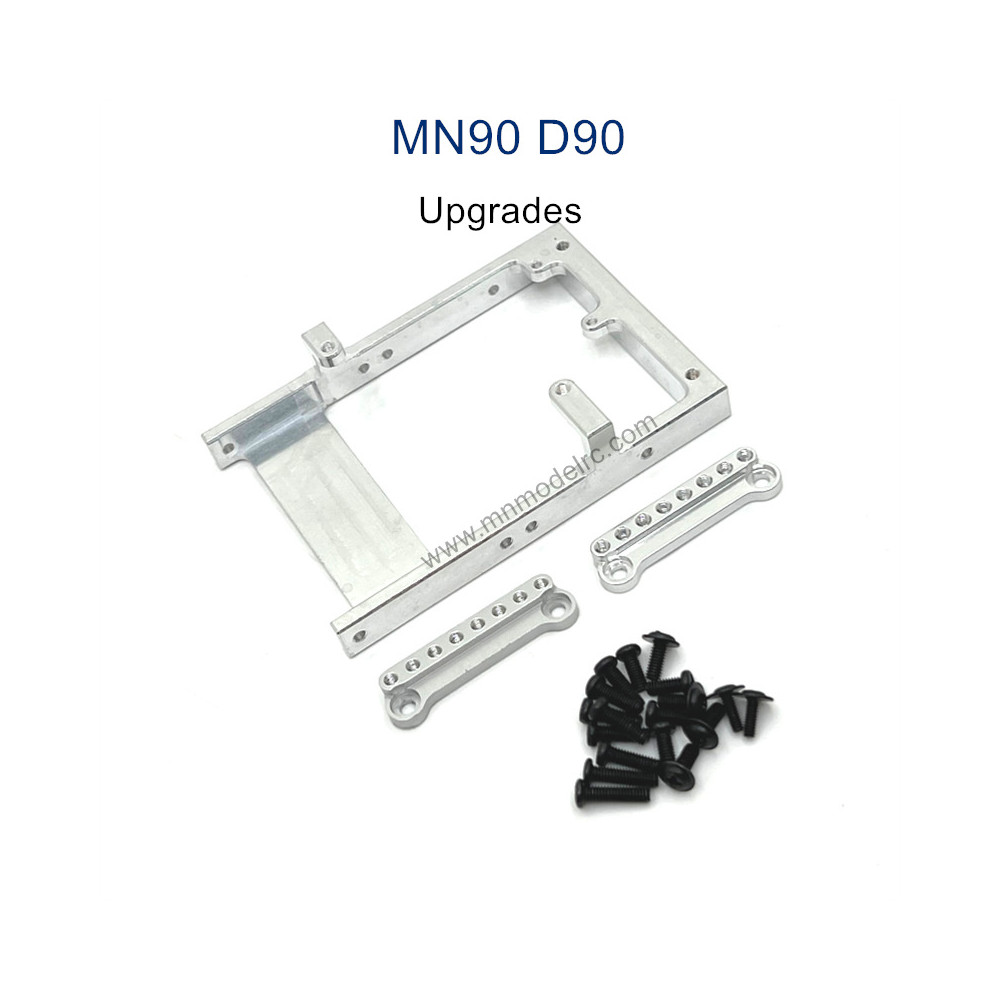 MN MODEL MN-90 Upgrade Parts Servo Holder and Shock Seat silver