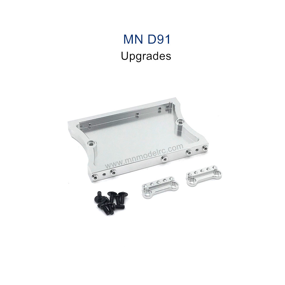 MN MODEL MN91 Upgrade parts Shock Tower and Tail Plate silver