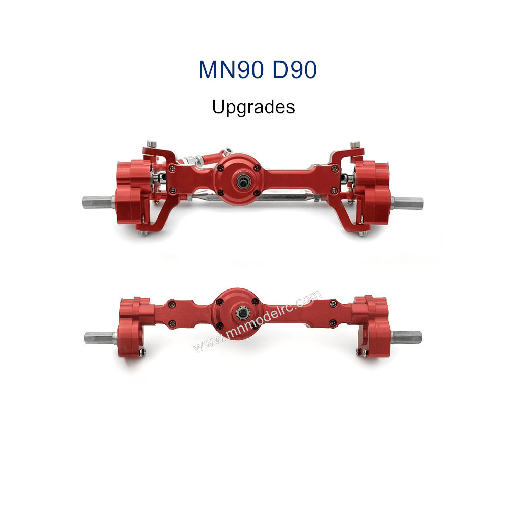 MN MODEL MN-90 Upgrade Parts Front and Rear Axle Assembly red