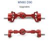 MN MODEL MN-90 Upgrade Parts Front and Rear Axle Assembly red