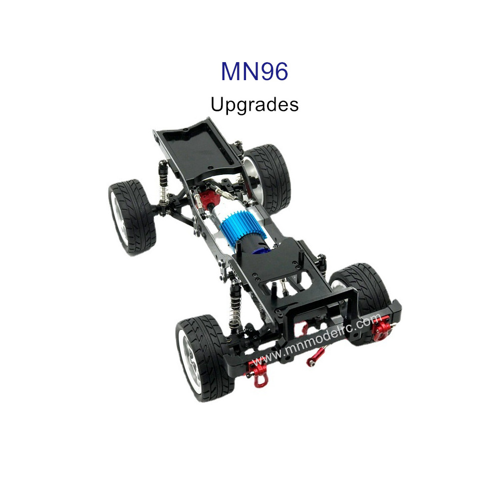 MN MODEL MN96 upgrade parts Metal Car Body Kit with Wheel black