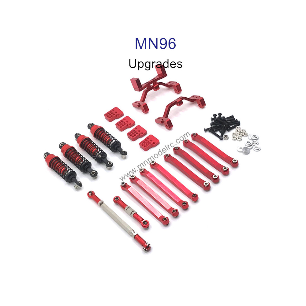 MN MODEL MN96 upgrade parts Shock absorber and Connect Rod red