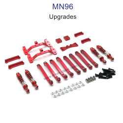 MN MODEL MN96 upgrade parts Connect Rod and Shocks red