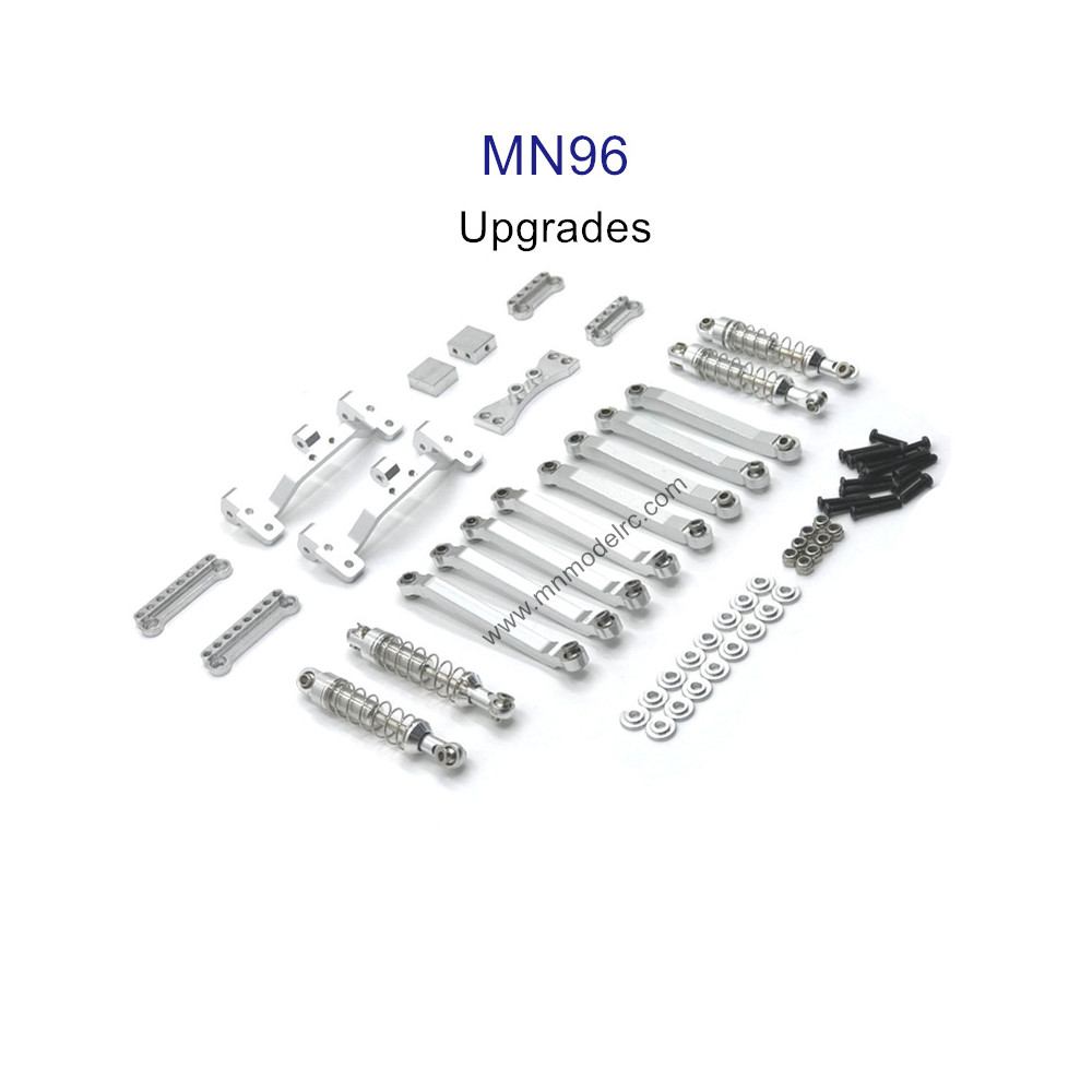 MN MODEL MN96 upgrade parts Connect Rod and Shocks silver