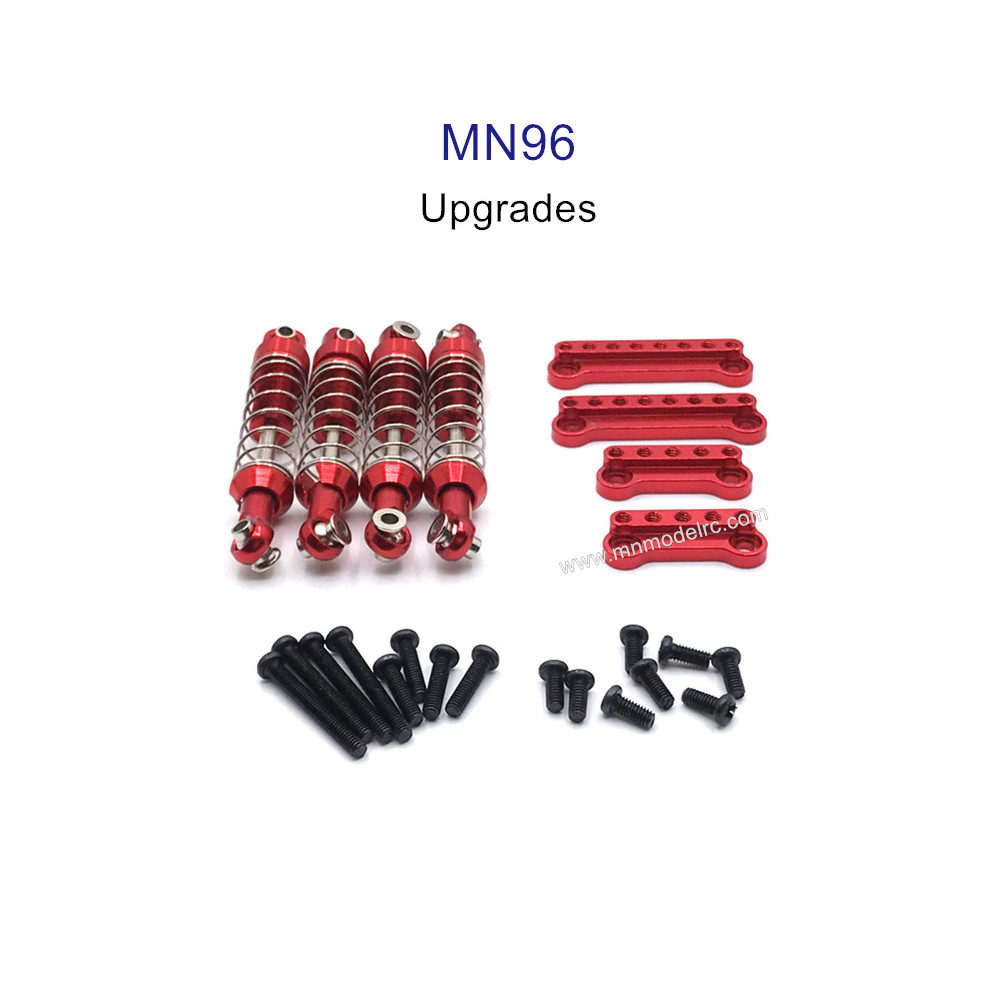 MN MODEL MN96 upgrade parts Metal Shock and Shock Seat red