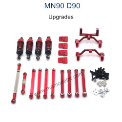 MN MODEL MN-90 Upgrade Parts Shock absorber and Connect Rod red