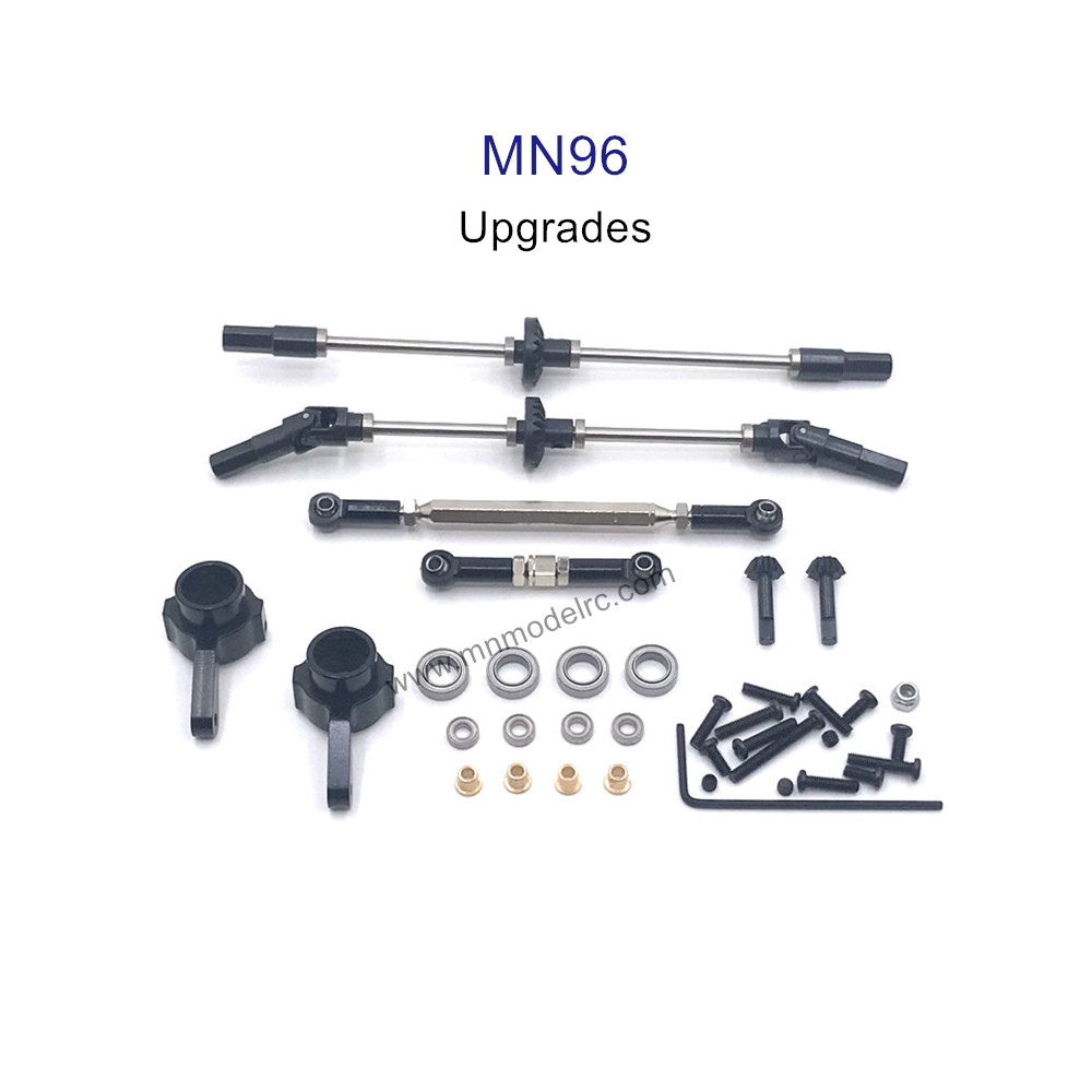 MN MODEL MN96 upgrade parts Front and Rear Axle Assembly and Connect Rods black