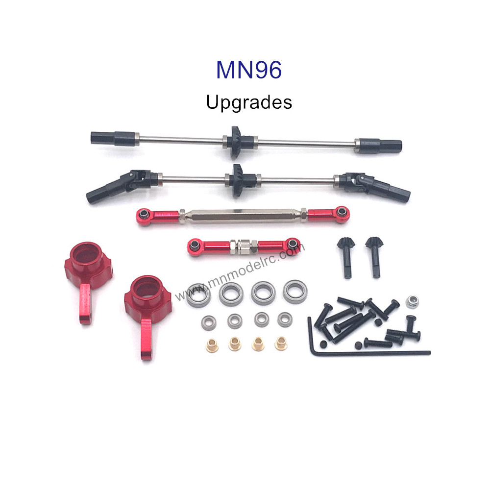 MN MODEL MN96 upgrade parts Front and Rear Axle Assembly and Connect Rods red