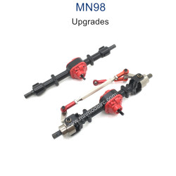 MN MODEL MN98 Upgrade Parts Metal Front And Rear Axle Assembly black