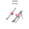 MN MODEL MN98 Upgrade Parts Metal Front And Rear Axle Assembly silver