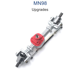 MN MODEL MN98 Upgrade Parts Metal Front Axle Assembly silver