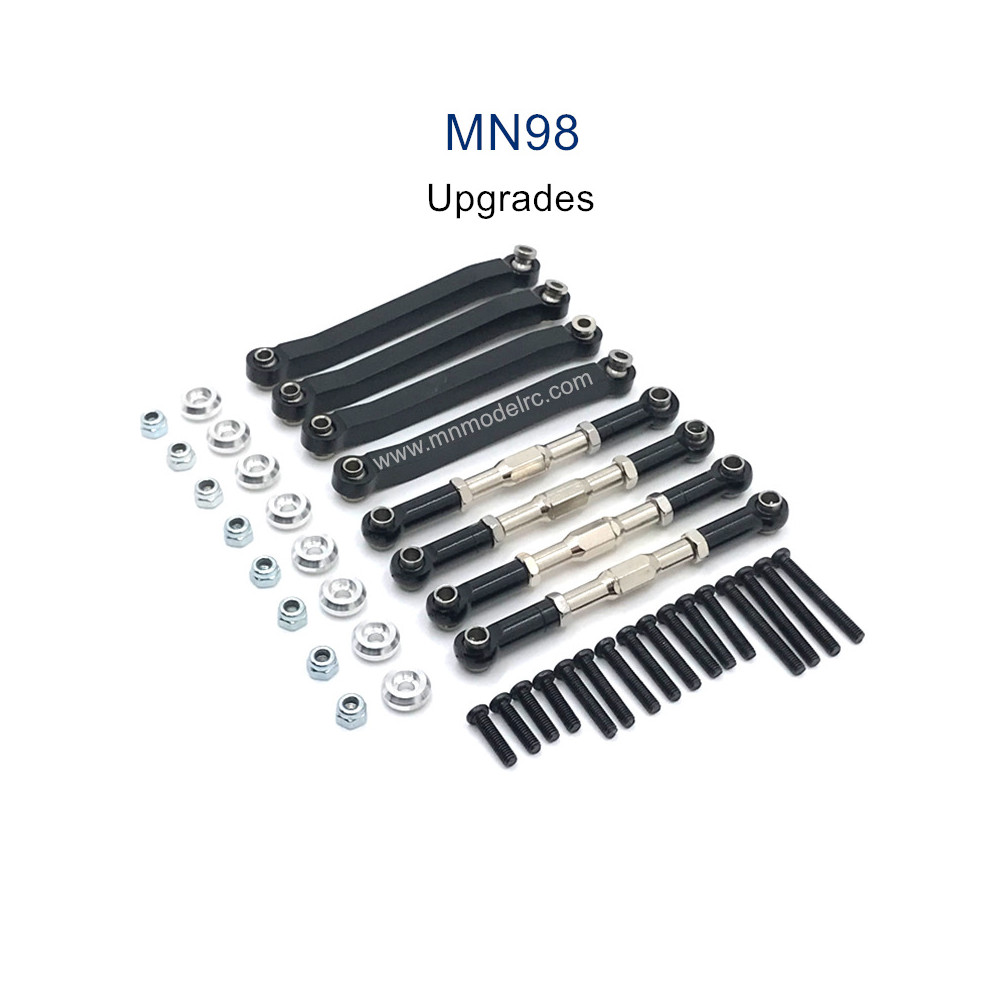 MN MODEL MN98 Upgrade Parts Metal Connect Rods black