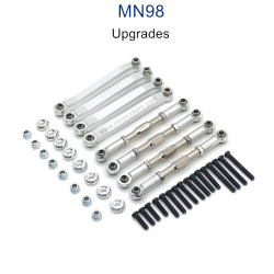 MN MODEL MN98 Upgrade Parts Metal Connect Rods silver