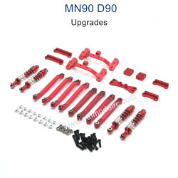 MN MODEL MN-90 Upgrade Parts Connect Rod And Shocks red