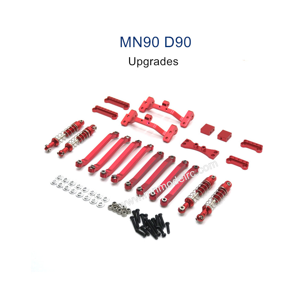 MN MODEL MN-90 Upgrade Parts Connect Rod And Shocks red
