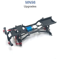 MN MODEL MN98 Upgrade Parts Metal Car Body Kit with Wheel black