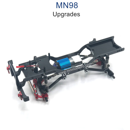 MN MODEL MN98 Upgrade Parts Metal Car Body Kit with Wheel black