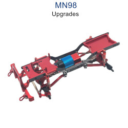 MN MODEL MN98 Upgrade Parts Metal Car Body Kit with Wheel red