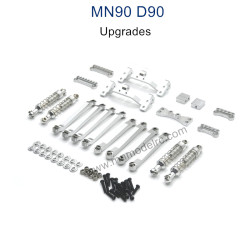 MN MODEL MN-90 Upgrade Parts Connect Rod And Shocks silver