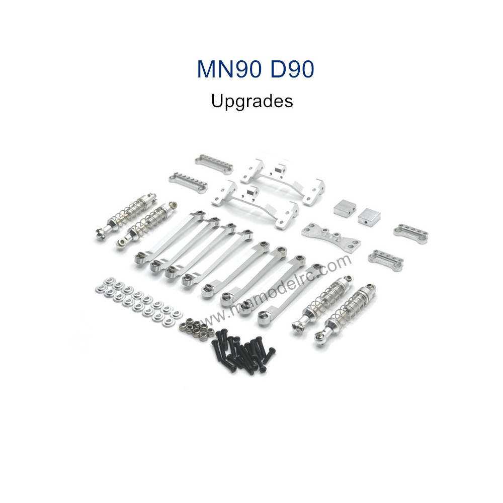 MN MODEL MN-90 Upgrade Parts Connect Rod And Shocks silver