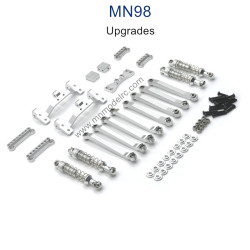 MN MODEL MN98 Upgrade Parts Connect Rod and Shocks silver