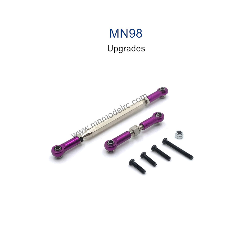 MN MODEL MN98 Upgrade Parts Steering and Servo Connect Rods purple