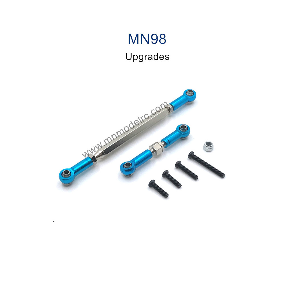 MN MODEL MN98 Upgrade Parts Steering and Servo Connect Rods blue
