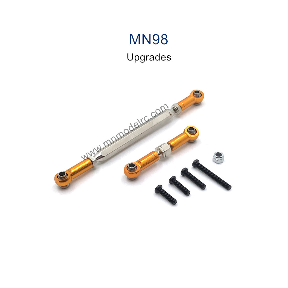 MN MODEL MN98 Upgrade Parts Steering and Servo Connect Rods yellow