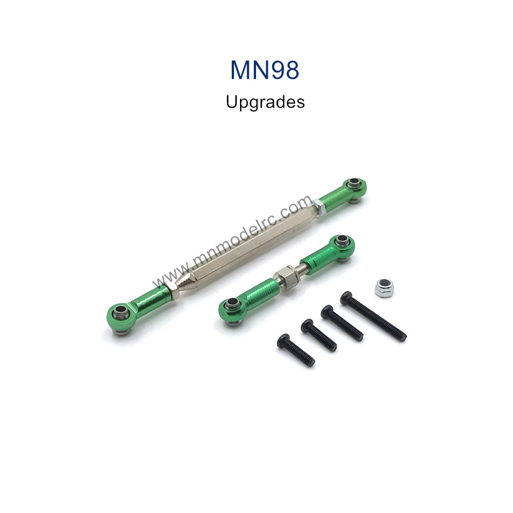 MN MODEL MN98 Upgrade Parts Steering and Servo Connect Rods green