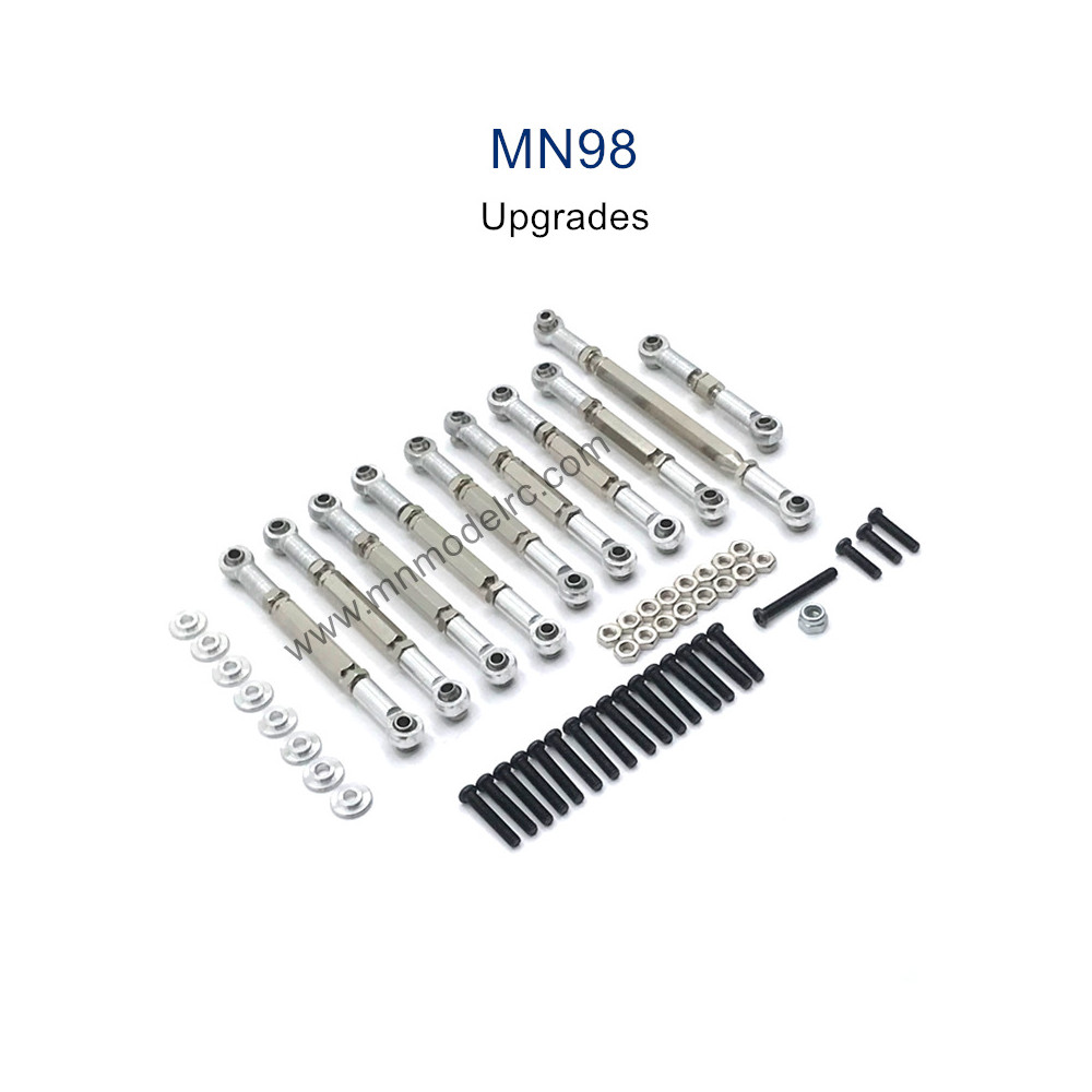 MN MODEL MN98 Upgrade Parts Connect Rods silver