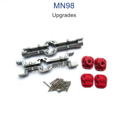 MN MODEL MN98 Upgrade Parts Front and Rear Axle Shell silver