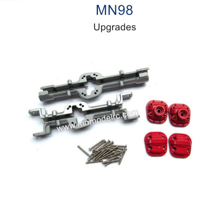 MN MODEL MN98 Upgrade Parts Front and Rear Axle Shell silver