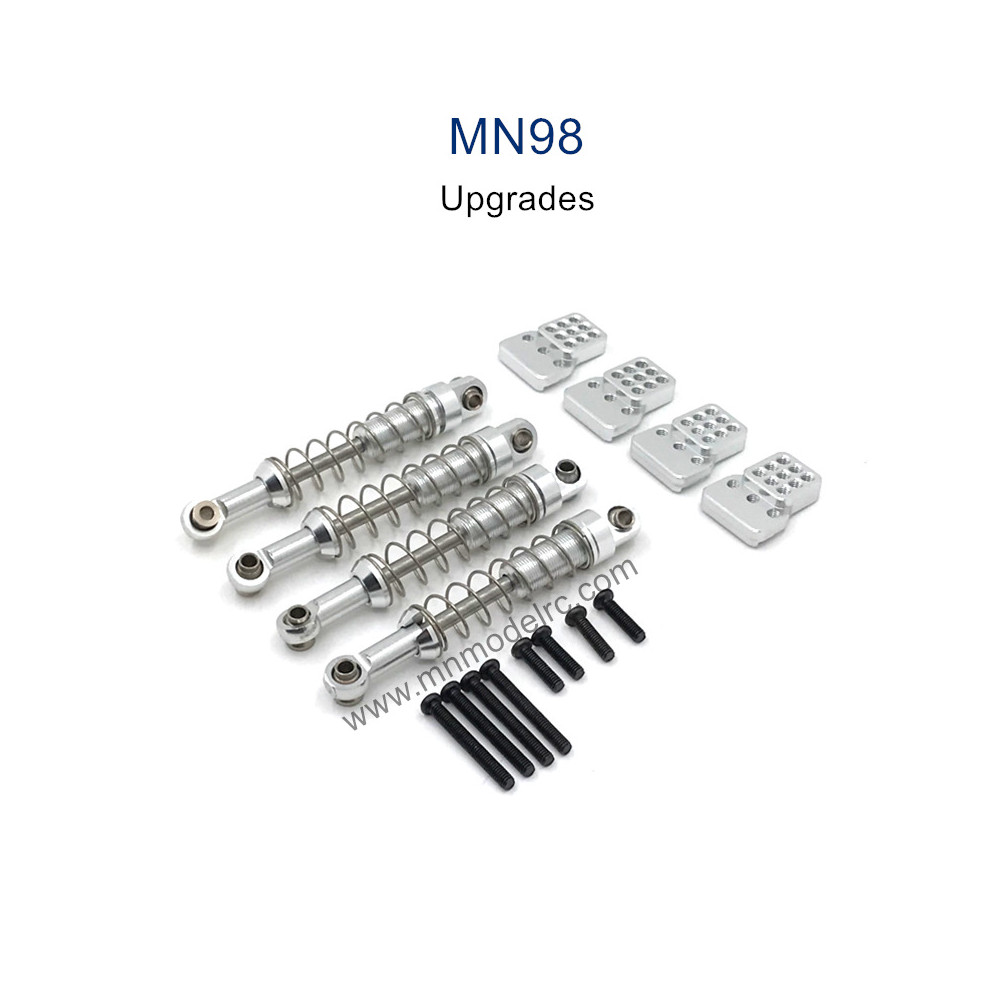 MN MODEL MN98 Upgrade Parts Metal Shock and Seat silver