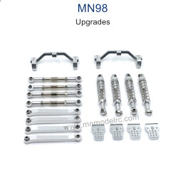 MN MODEL MN98 Upgrade Parts Shock Connect Rods and Fixing Seat silver