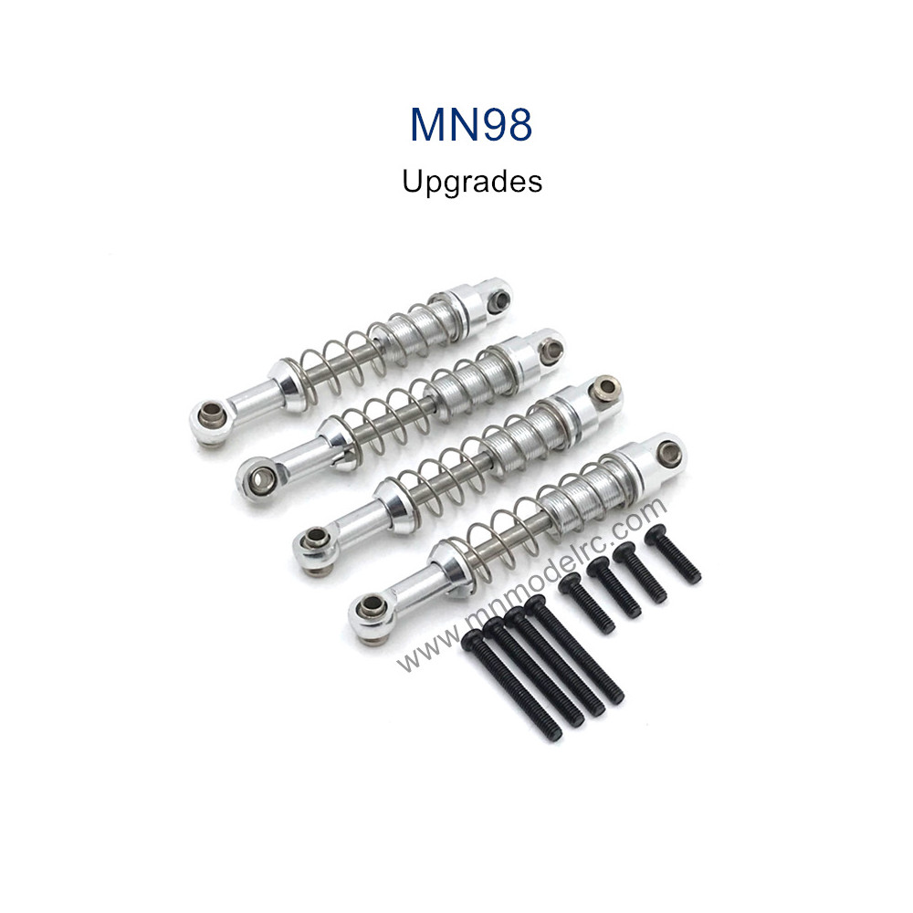 MN MODEL MN98 Upgrade Parts Metal Shocks silver