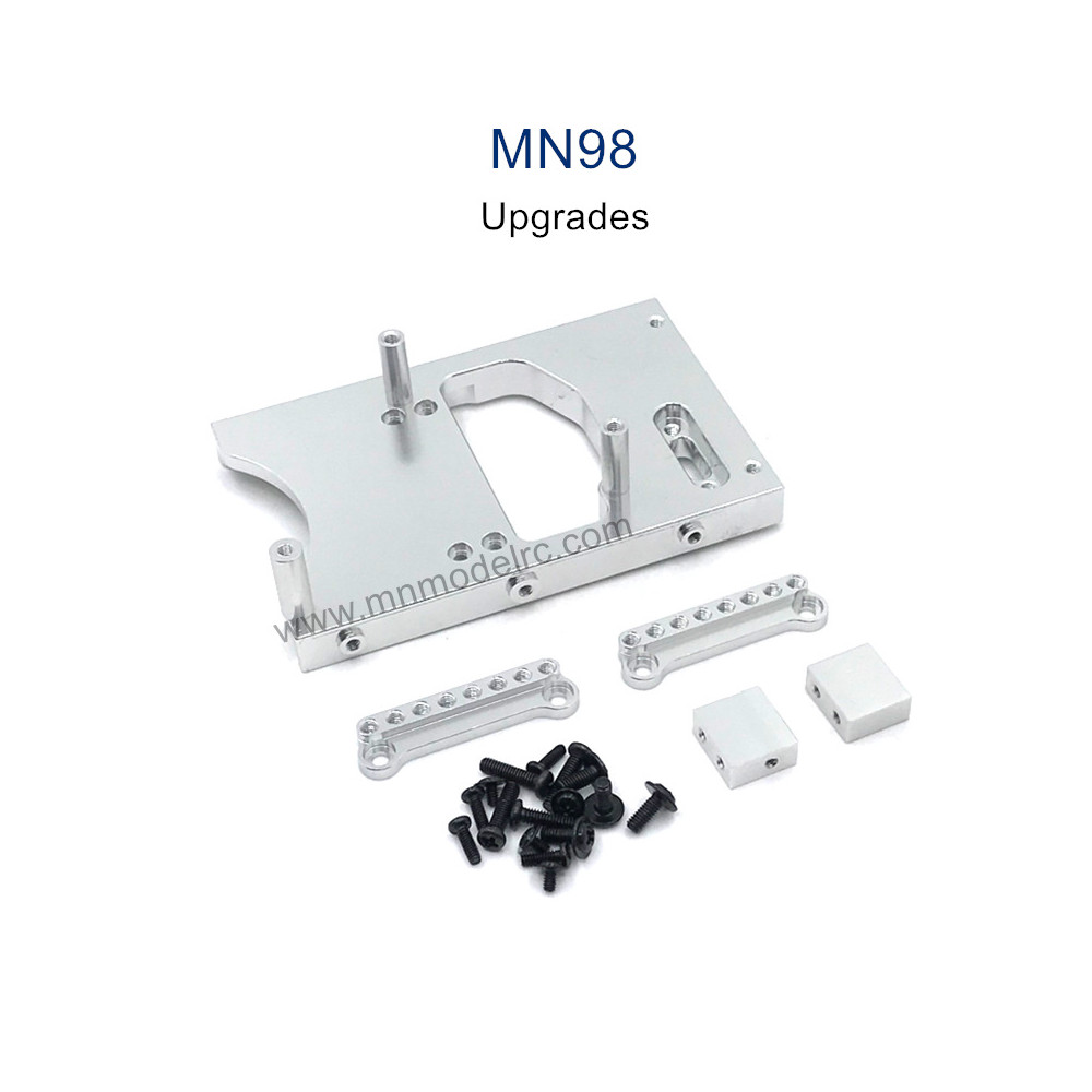 MN MODEL MN98 Upgrade Parts Servo Seat and Shocks Tower silver