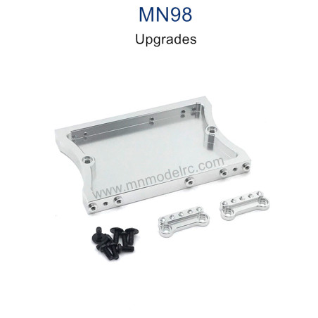 MN MODEL MN98 Upgrade Parts Shock Tower and Tail Plate silver