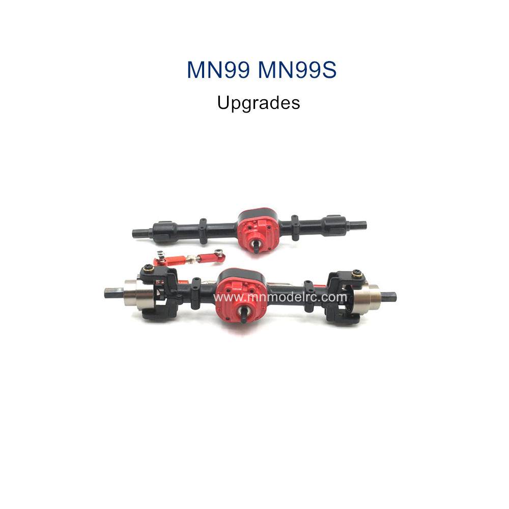 MN MODEL MN99S Upgrade parts Metal Front and Rear Axle Assembly black