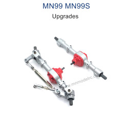 MN MODEL MN99S Upgrade parts Metal Front and Rear Axle Assembly silver