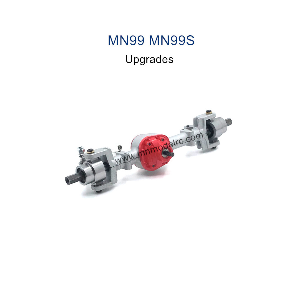 MN MODEL MN99S Upgrade parts Metal Rear Axle Assembly silver