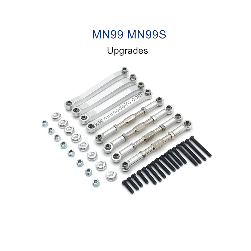 MN MODEL MN99S Upgrade parts Metal Connect Rods silver