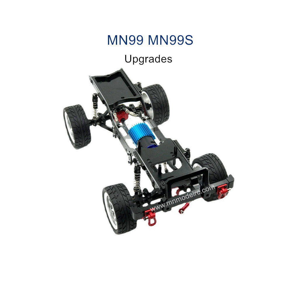 MN MODEL MN99S Upgrade parts Metal Car Body Kit with Wheel black