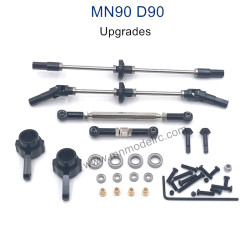 MN MODEL MN-90 Upgrade Parts Front and Rear Axle Assembly and Connect Rods black