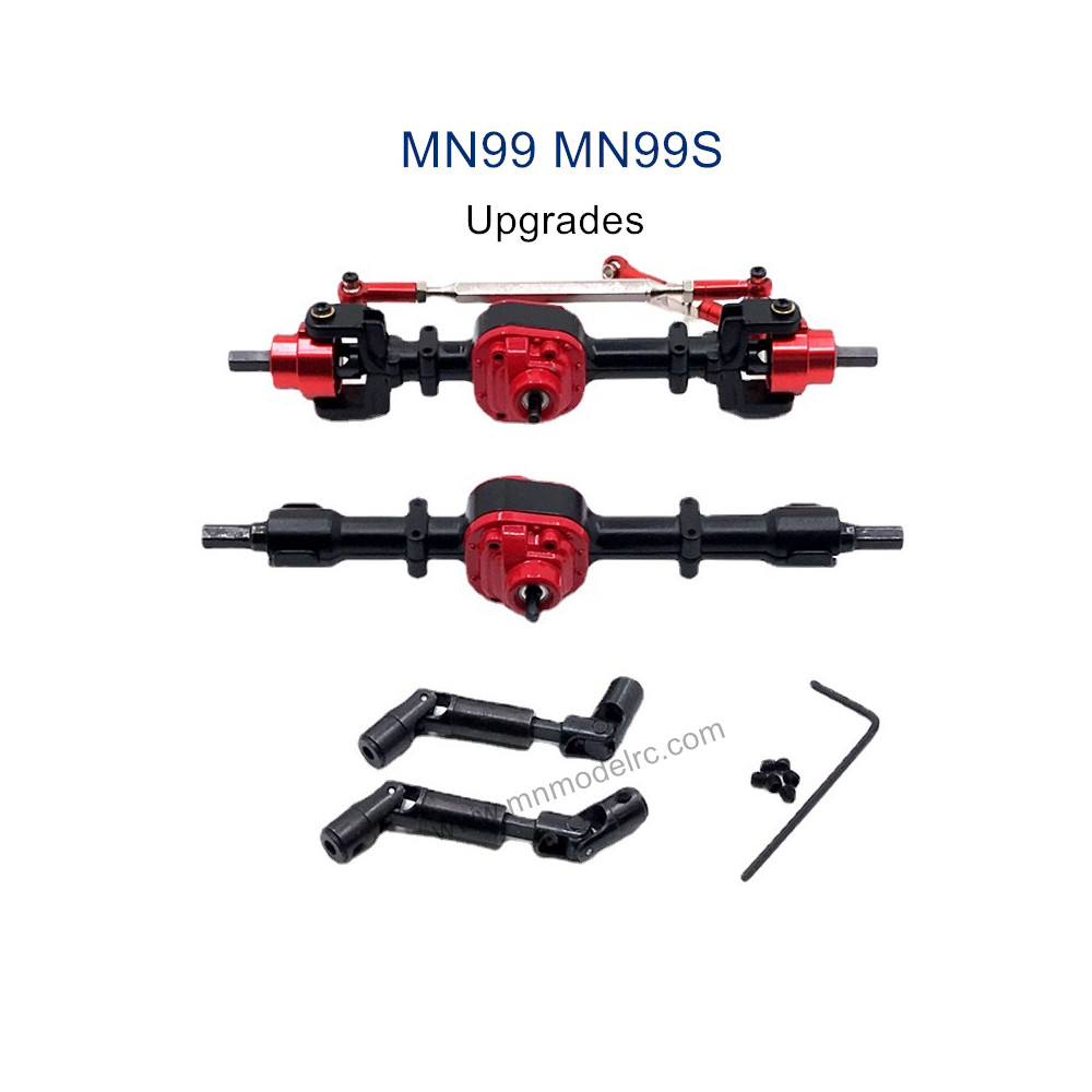MODEL MN99S Upgrade parts Front and Rear Axle Assembly and Transmission Shaft black